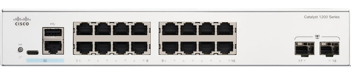 Комутатор Catalyst 1200 16xGE, 2x1G SFP Cisco (2000003303656) - Фото 3 Комутатор Catalyst 1200 16xGE, 2x1G SFP Cisco (2000003303656) - зображення 3