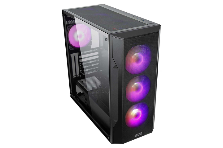 Корпус 2E Gaming Splendor G4301 без БЖ 2xUSB3.0, 1xUSBType-C, 4x120мм ARGB, VGA 415мм, LCS ready, контролер з пультом, TG Side Panel, EATX, чорний (2E-G4301) - зображення 2