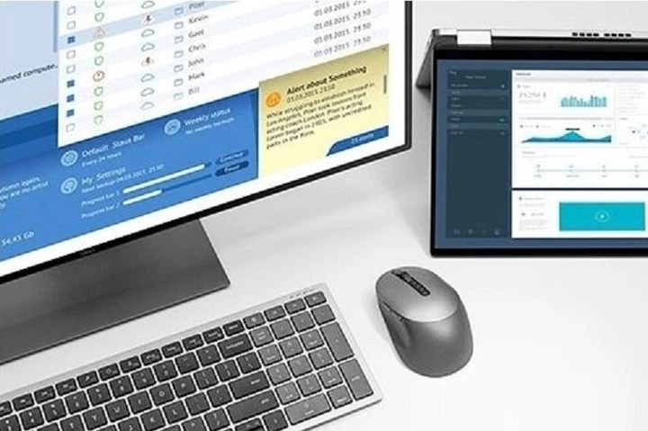 Клавіатура Dell Compact Multi-Device Wireless Keyboard - KB740 - Russian(QWERTY) (580-AKOZ) - Фото 9 Клавіатура Dell Compact Multi-Device Wireless Keyboard - KB740 - Russian(QWERTY) (580-AKOZ) - изображение 9