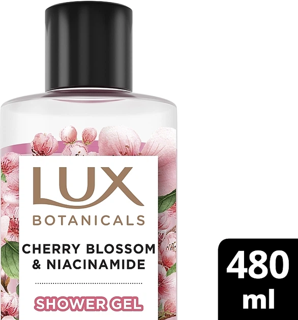 Гель для душу "Цвіт вишні та ніацинамід" - Lux Botanicals Cherry Blossom & Niacinamide Shower Gel 480ml (1348107-12274999) - зображення 3