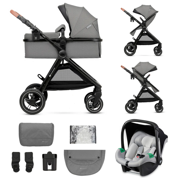 Универсальная коляска 3 в 1 Kinderkraft Esme Moonlight Grey (KSESME00GRY3000) - изображение 2