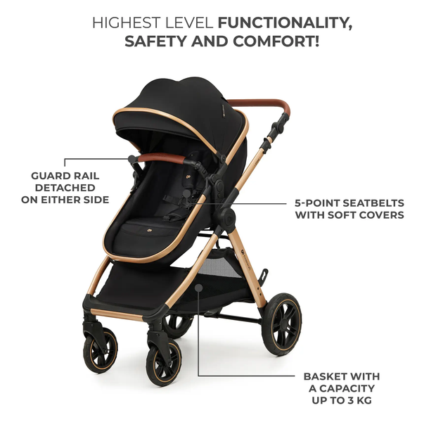 Универсальная коляска 3 в 1 Kinderkraft Esme Pure Black (KSESME00BLK3000) - изображение 13