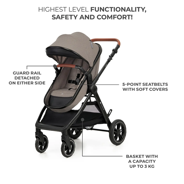 Универсальная коляска 3 в 1 Kinderkraft Esme Sand Beige (KSESME00BEG3000) - изображение 13