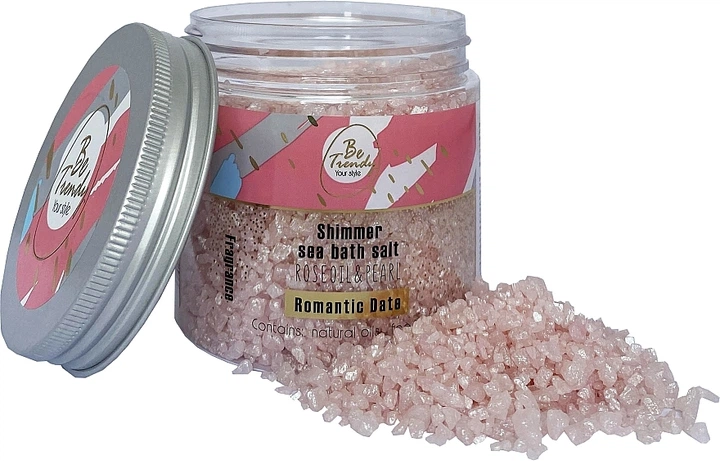 Сіль для ванни "Romantiс Date" - Be Trendy Shimmer Sea Bath Salt 250g (1385837-20090300) - Фото 2 Сіль для ванни "Romantiс Date" - Be Trendy Shimmer Sea Bath Salt 250g (1385837-20090300) - зображення 2
