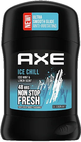 Дезодорант-стик - Axe Ice Chill 48 Hrs Non Stop Fresh Deo Stick 50ml (966232-141001) - Фото 1 Дезодорант-стик - Axe Ice Chill 48 Hrs Non Stop Fresh Deo Stick 50ml (966232-141001) - изображение 1