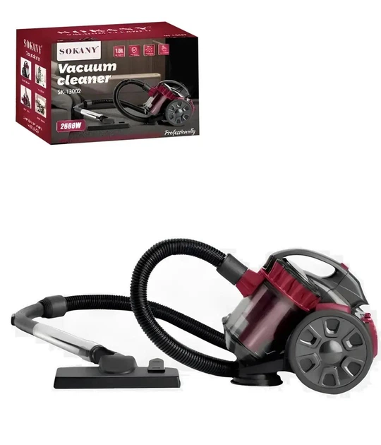 Пылесос Sokany SK-13002 с контейнером 2600 Вт Красный - изображение 2