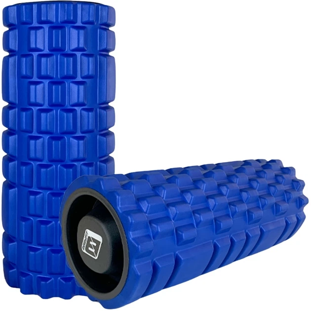 Масажний ролик-валик для МФР і йоги EasyFit 33х14 см ролер-масажер для спини, ніг, рук і шиї EF-2020a-BL Синій (56003498) - зображення 2