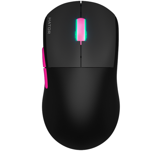 Игровая мышь HATOR Quasar 2 Ultra 4K Wireless Black/Pink (HTM570BP) - Фото 1 Игровая мышь HATOR Quasar 2 Ultra 4K Wireless Black/Pink (HTM570BP) - изображение 1