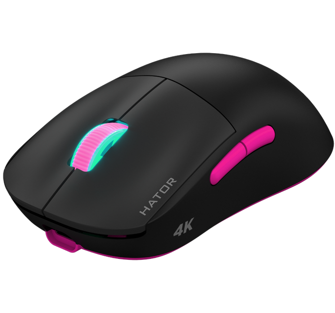 Игровая мышь HATOR Quasar 2 Ultra 4K Wireless Black/Pink (HTM570BP) - Фото 2 Игровая мышь HATOR Quasar 2 Ultra 4K Wireless Black/Pink (HTM570BP) - изображение 2