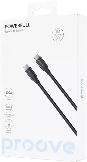 Кабель Proove PowerFull Type-C to Type-C 100 Вт 1 м Black (488540001) - зображення 5