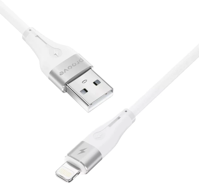 Кабель Proove Soft Silicone Lightning 2.4 A 1 м White (492020003) - изображение 3