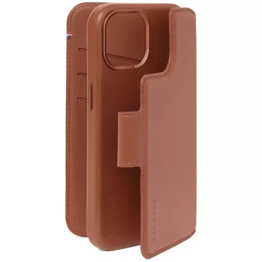 Кожаный чехол-кошелек Decoded Leather Detachable Wallet Case Tan Brown для iPhone 15 Plus (D24IPO15PLDW5TN) - изображение 2