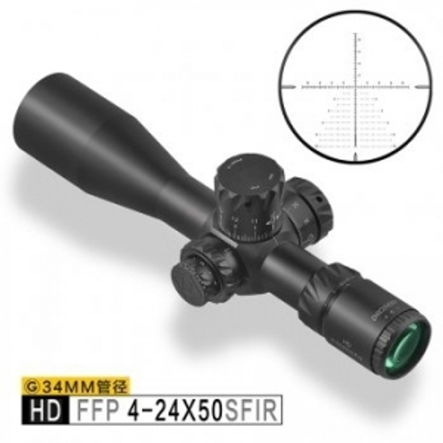 Приціл Discovery Optics HD/34 4-24X50 SFIR SLT FFP IR-MIL 34 mm - зображення 1