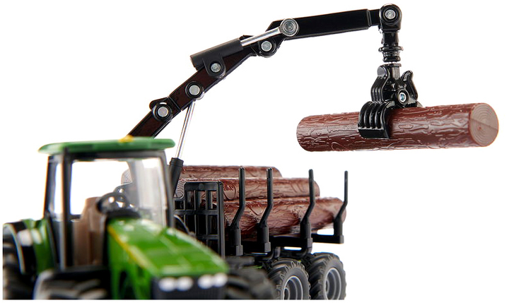 Traktor Siku z przyczepą do drewna Farmer S1954 1:50 (4006874019540) - obraz 4