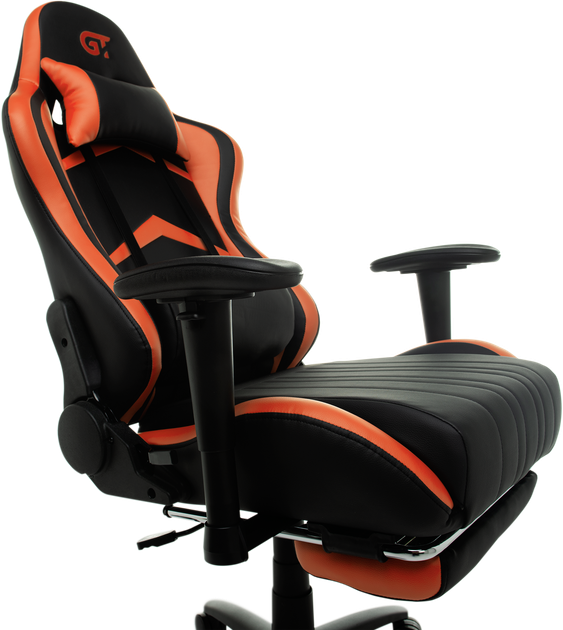 Геймерское кресло GT RACER X-2534-F BLACK/ORANGE - изображение 5
