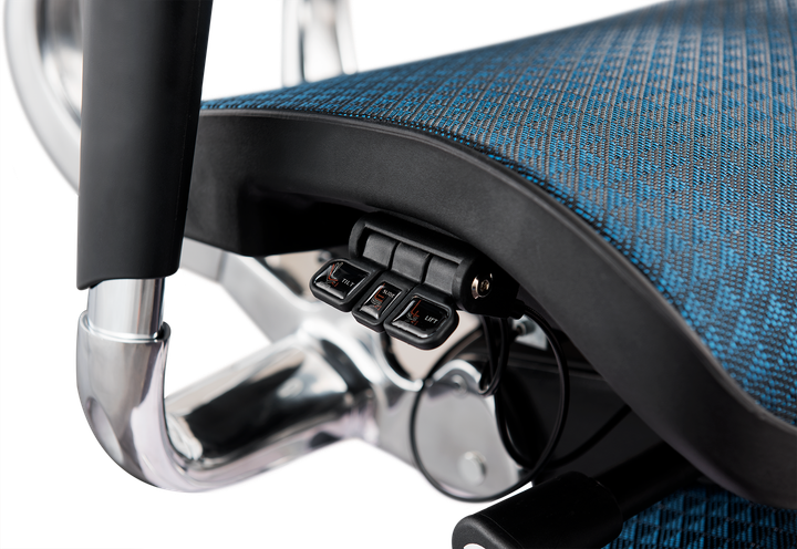 Офисное эргономичное кресло GT Racer X-801L Blue (W-85) - Фото 3 Офисное эргономичное кресло GT Racer X-801L Blue (W-85) - изображение 3