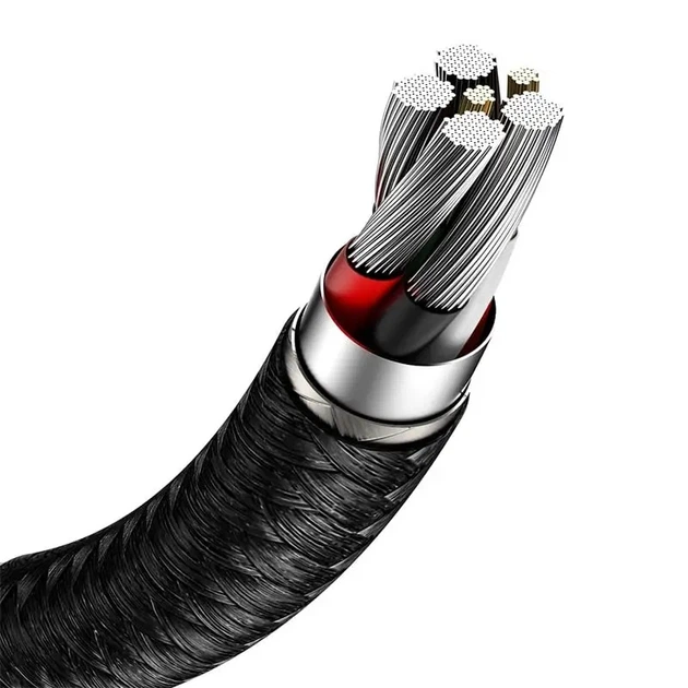 Кабель USB Type-C > USB Baseus Cafule Metal Data Cable 66W 1.0m (CAKF000101) Black - Фото 5 Кабель USB Type-C > USB Baseus Cafule Metal Data Cable 66W 1.0m (CAKF000101) Black - изображение 5