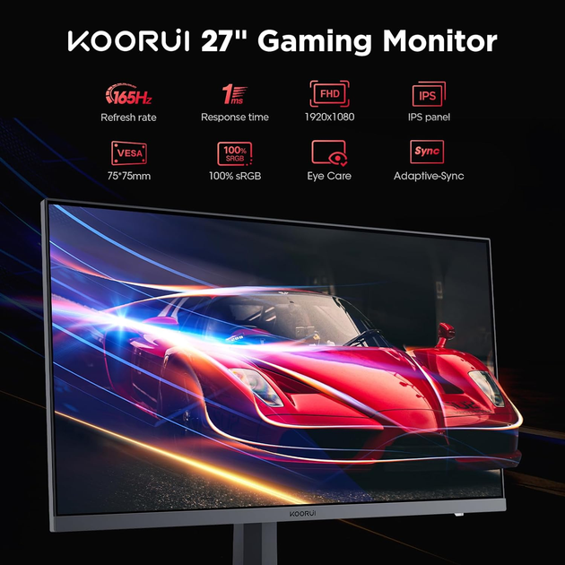 Монитор 27" KOORUI GN06 Full HD IPS 165 Гц Б/В - изображение 2