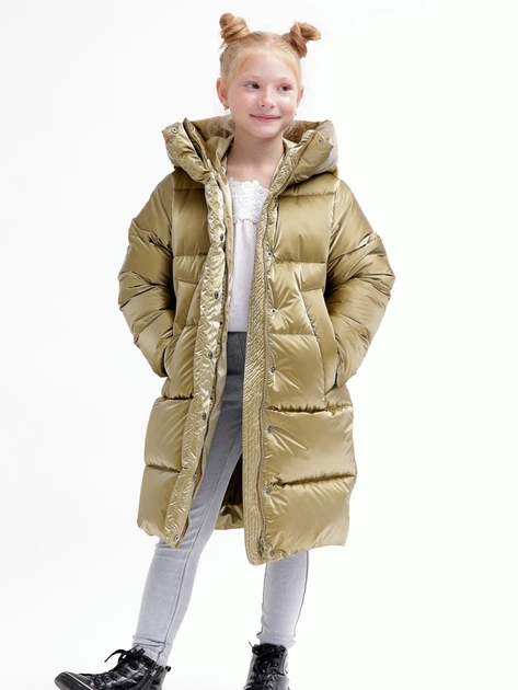 Подростковое зимнее пальто для девочки X-Woyz DT-8365-13 158 см Бронза (2000002497288) - Фото 2 Подростковое зимнее пальто для девочки X-Woyz DT-8365-13 158 см Бронза (2000002497288) - изображение 2