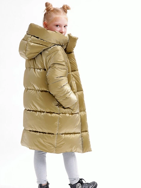 Подростковое зимнее пальто для девочки X-Woyz DT-8365-13 158 см Бронза (2000002497288) - Фото 3 Подростковое зимнее пальто для девочки X-Woyz DT-8365-13 158 см Бронза (2000002497288) - изображение 3