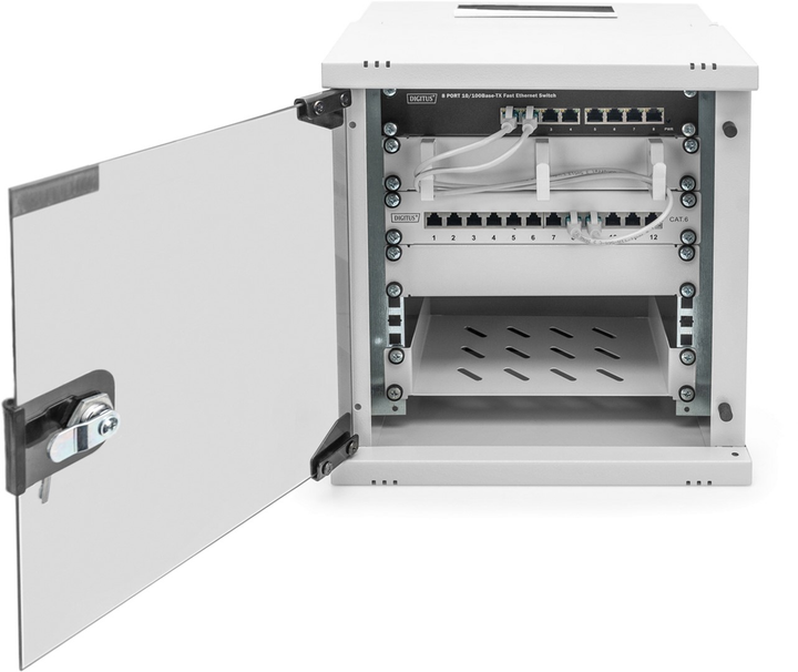 Szafa wisząca serwerowa DIGITUS SOHO PRO Series 10" 6U 315x300 Grey (DN-49100) - obraz 5