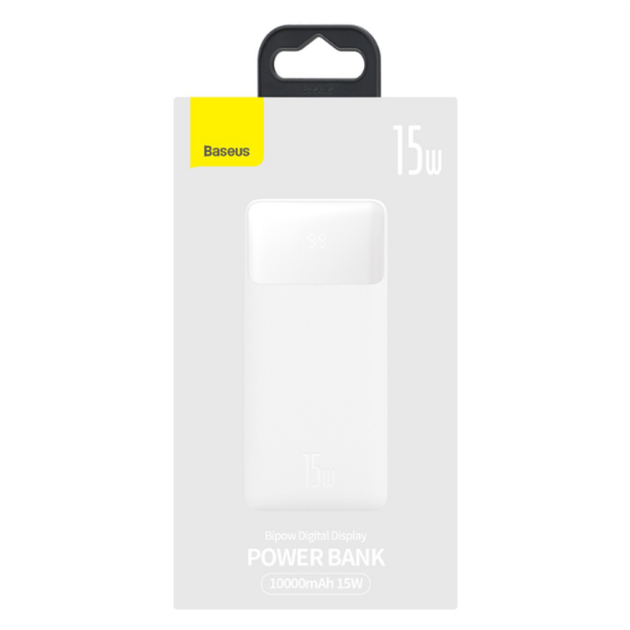 УМБ Baseus Bipow Digital Display Overseas 15W 10000 mAh White (PPBD050002) - Фото 6 УМБ Baseus Bipow Digital Display Overseas 15W 10000 mAh White (PPBD050002) - изображение 6