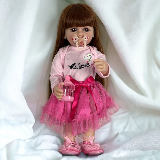 Лялька Реборн 55 см Злата силіконова NPK DOLL - Фото 2 Лялька Реборн 55 см Злата силіконова NPK DOLL - зображення 2