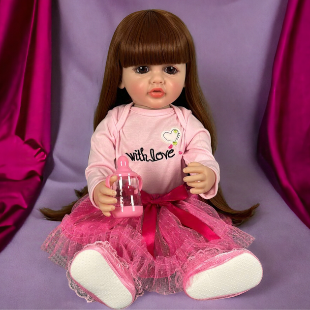 Лялька Реборн 55 см Злата силіконова NPK DOLL - Фото 6 Лялька Реборн 55 см Злата силіконова NPK DOLL - зображення 6