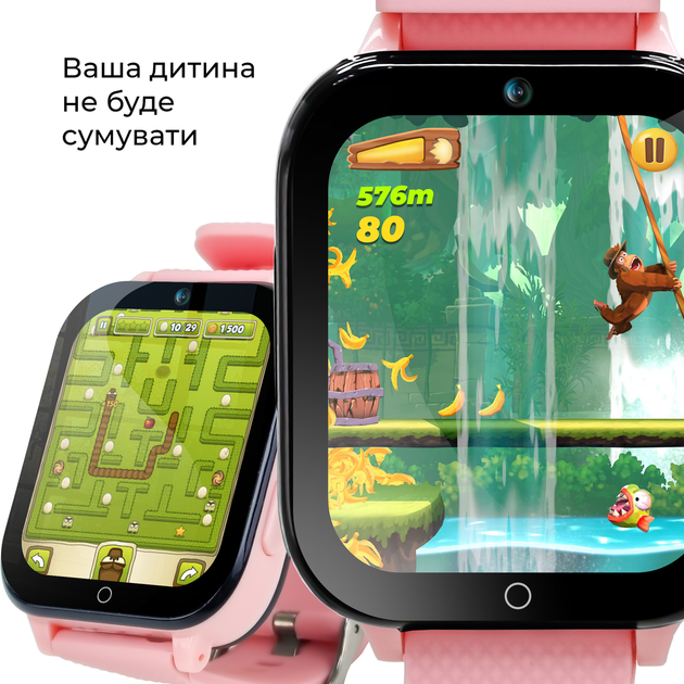 Умные детские GPS часы-телефон JETIX DF100 Pro Kids с виброзвонком, 4G видеозвонком и фонариком (Pink) - Фото 6 Умные детские GPS часы-телефон JETIX DF100 Pro Kids с виброзвонком, 4G видеозвонком и фонариком (Pink) - изображение 6