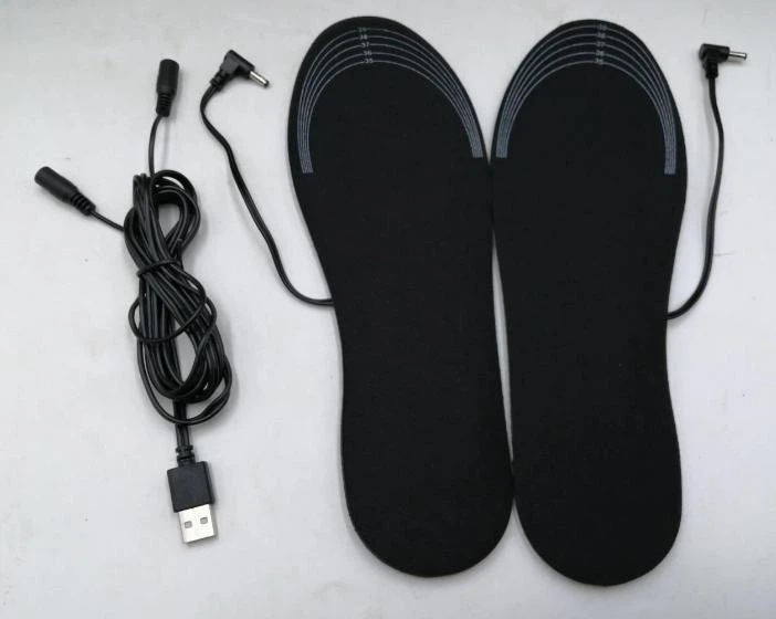 Универсальные стельки с подогревом USB от PowerBank р.41-46 Черные - изображение 10