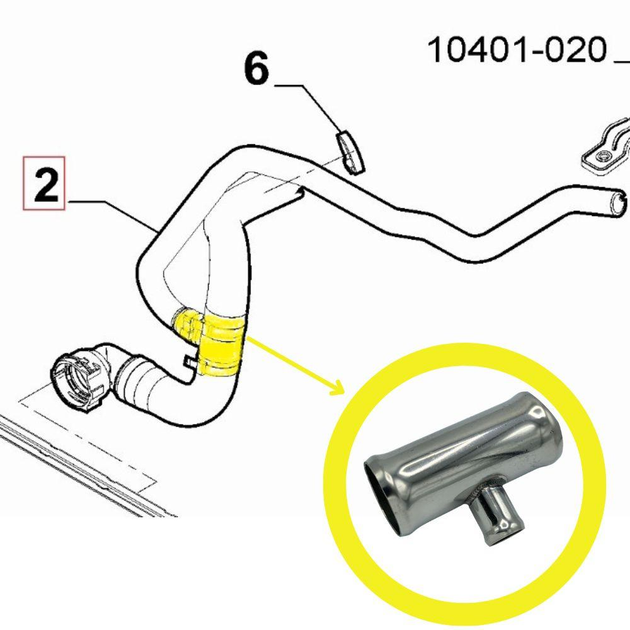 51881796 Fiat Патрубок из нержавеющей стали - изображение 2