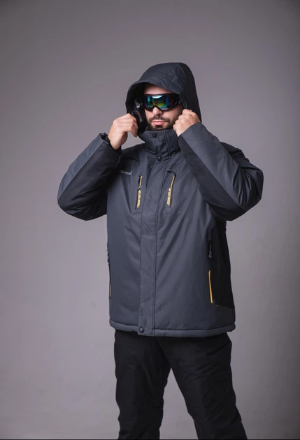 Горнолыжная мужская куртка батал Master Class серая 3XL - Фото 2 Горнолыжная мужская куртка батал Master Class серая 3XL - изображение 2