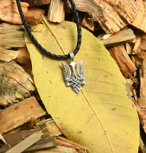 Кулон Тризуб зі срібла 925 (АРТ. №155) Dadiverin Jewelry - Фото 5 Кулон Тризуб зі срібла 925 (АРТ. №155) Dadiverin Jewelry - зображення 5