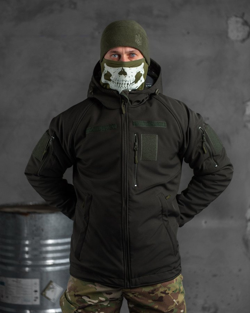 Зимова тактична куртка Softshell з утеплювачем та підкладкою Omni-Heat Olive XL - зображення 2