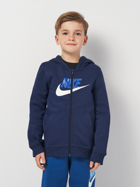 Детская теплая толстовка с капюшоном Nike B NSW CLUB+ FLC FZ HBR DX5083 ...