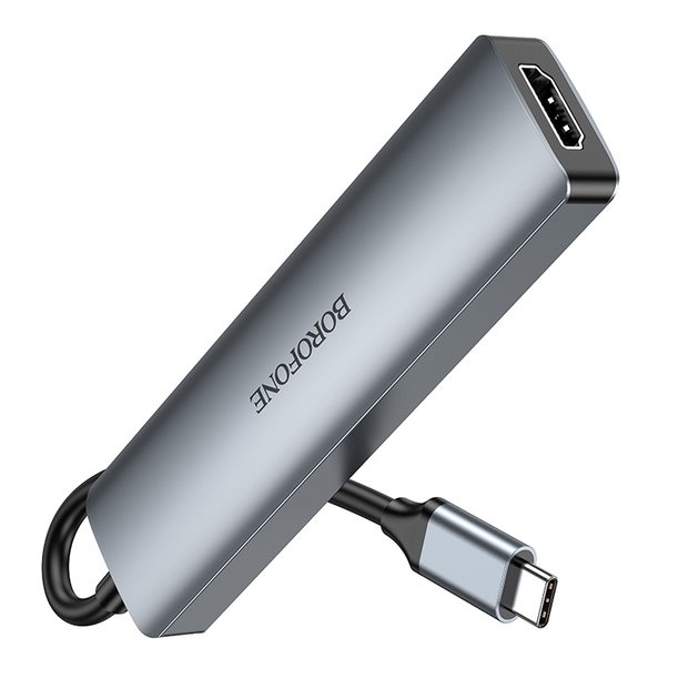 ぽにょんDH15 Адаптер Borofone DH15 Buddy Type-C (HDMI + USB 3.0 + USB 2.0 + SD