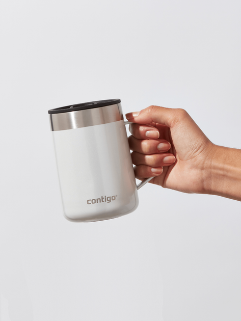 Термокружка Contigo Streeterville with Handle 420 мл Salt 2174672 (06800466) - изображение 6