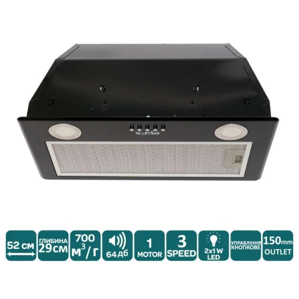 Вытяжка ventolux box 60 bk (700) pb - изображение 7