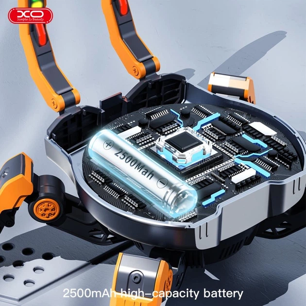 Bluetooth акустика в форме механического краба XO F52 Crab Shape Оранжевая портативное устройство для проигрывания звука со встроенным Bluetooth модулем. - изображение 4