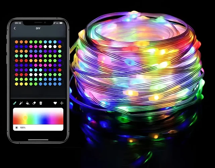 Умная смарт гирлянда Niki Light smart роса rgb управления через смартфон пульт 10 метров 100 лед - изображение 6