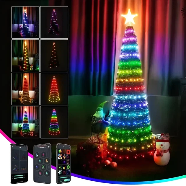 Умная смарт гирлянда Niki Light smart роса rgb управления через смартфон пульт 10 метров 100 лед - изображение 9