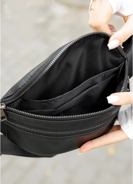 Жіноча сумка на пояс бананка шкіряна Sambag 31х12х5 см 000305464 - зображення 9