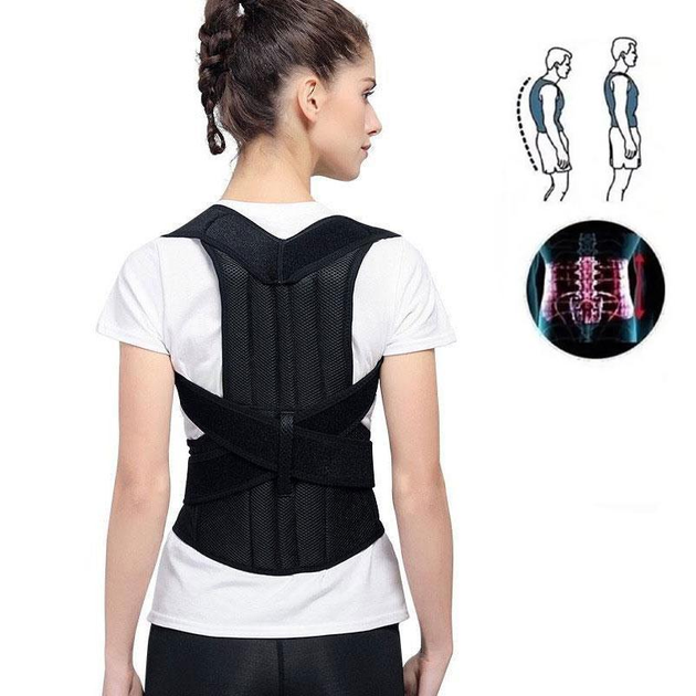 Пояс для вирівнювання спини "Support Belt For Back Pain" M (1009818-Black-M) - зображення 2