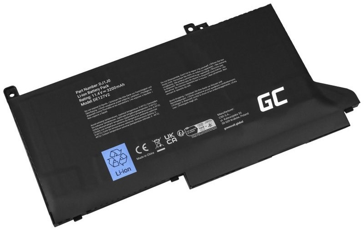 Акумулятор Green Cell для ноутбуків Dell Latitude 7280 7290 7380 7390 7480 7490 11.4 V 2700 mAh (5904326373907) - зображення 5