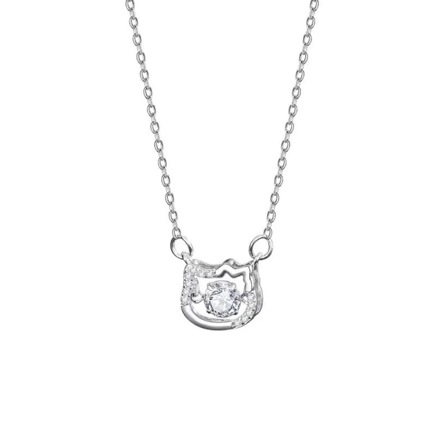 Серебристая подвеска Hello Kitty на шею (цепочка Hello Kitty) 44 см. с шкатулкой и подарочным пакетом - изображение 3
