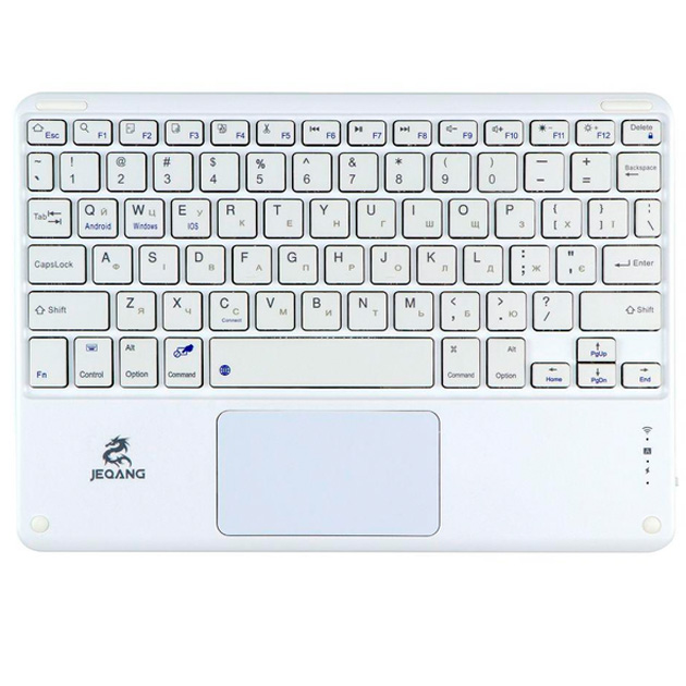 Клавіатура бездротова Jeqang JB-380 V5.0/Type-C Ukr/Ru/En для Windows/Mac/Android/iOS Білий - изображение 3