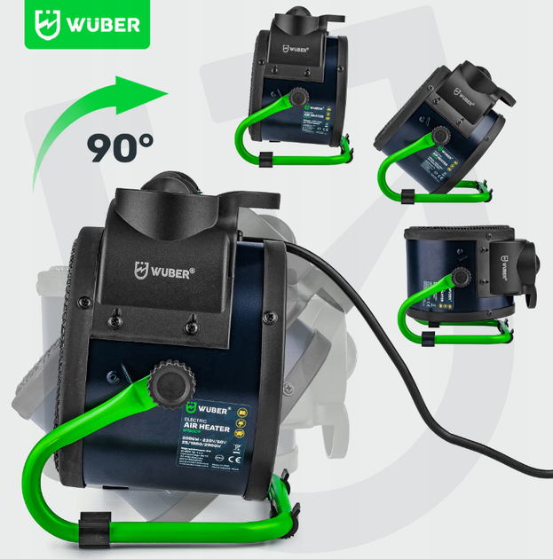 Тепловентилятор керамический 2000W Wuber - изображение 4