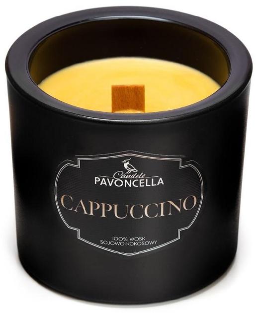 Świeczka sojowa Pavoncella Cappuccino Czarna 170 g (5905711530400) - obraz 1