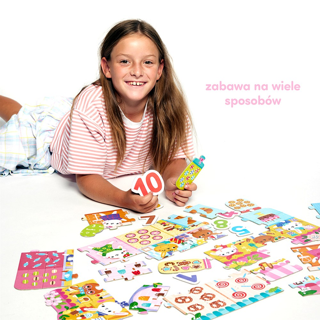 Puzzle CzuCzu Cyfry Króliczki 40 elementów (5902983493372) - obraz 4
