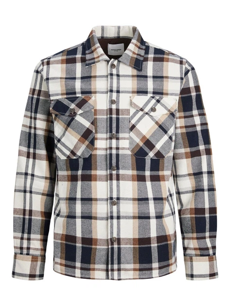 Сорочка Jack&Jones Eddie Overshirt Бежевий М 12235986 - Фото 4 Сорочка Jack&Jones Eddie Overshirt Бежевий М 12235986 - изображение 4